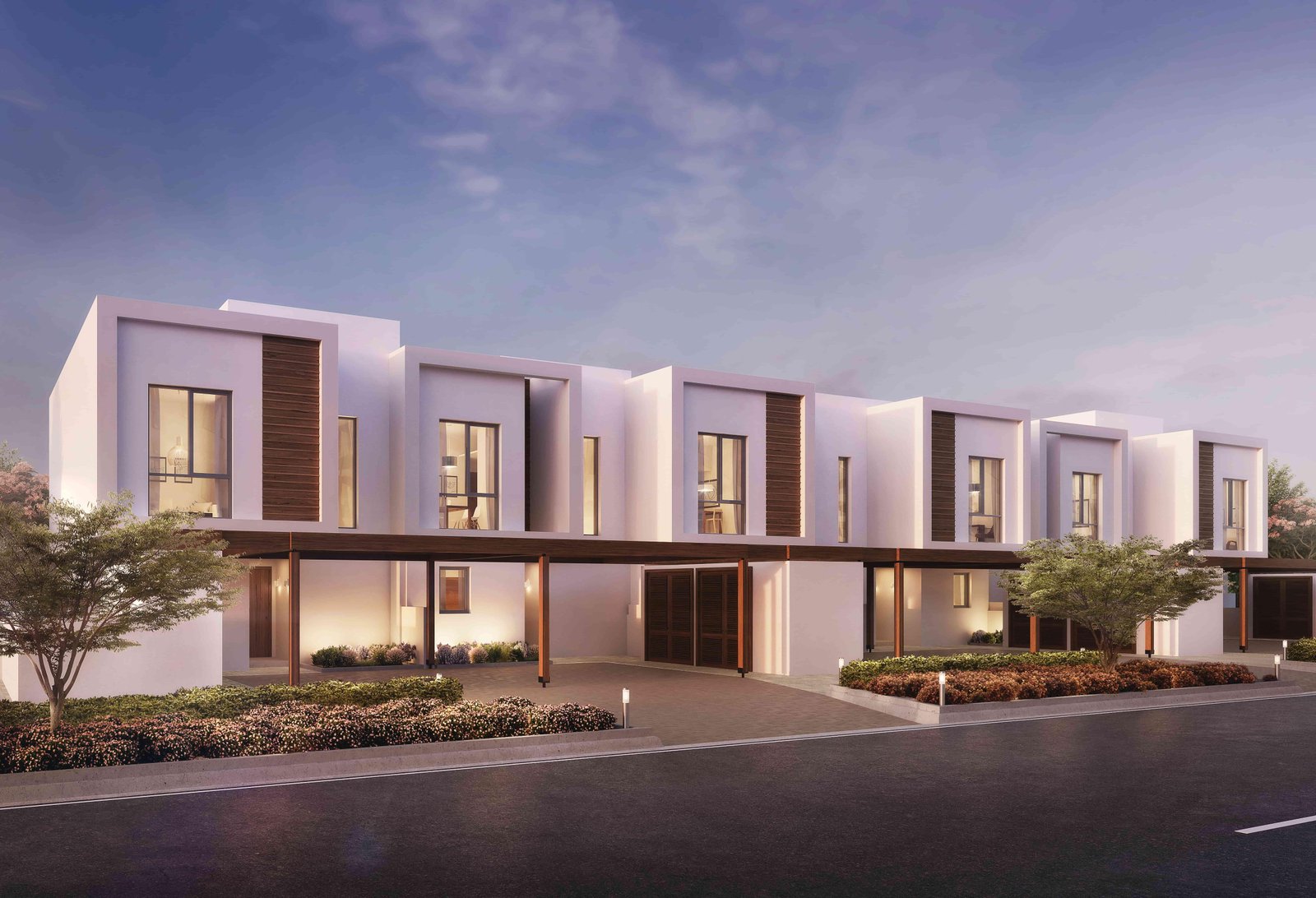 Al Ghadeer villas and townhouses surrounded by green parks, cycling tracks, and open community spaces